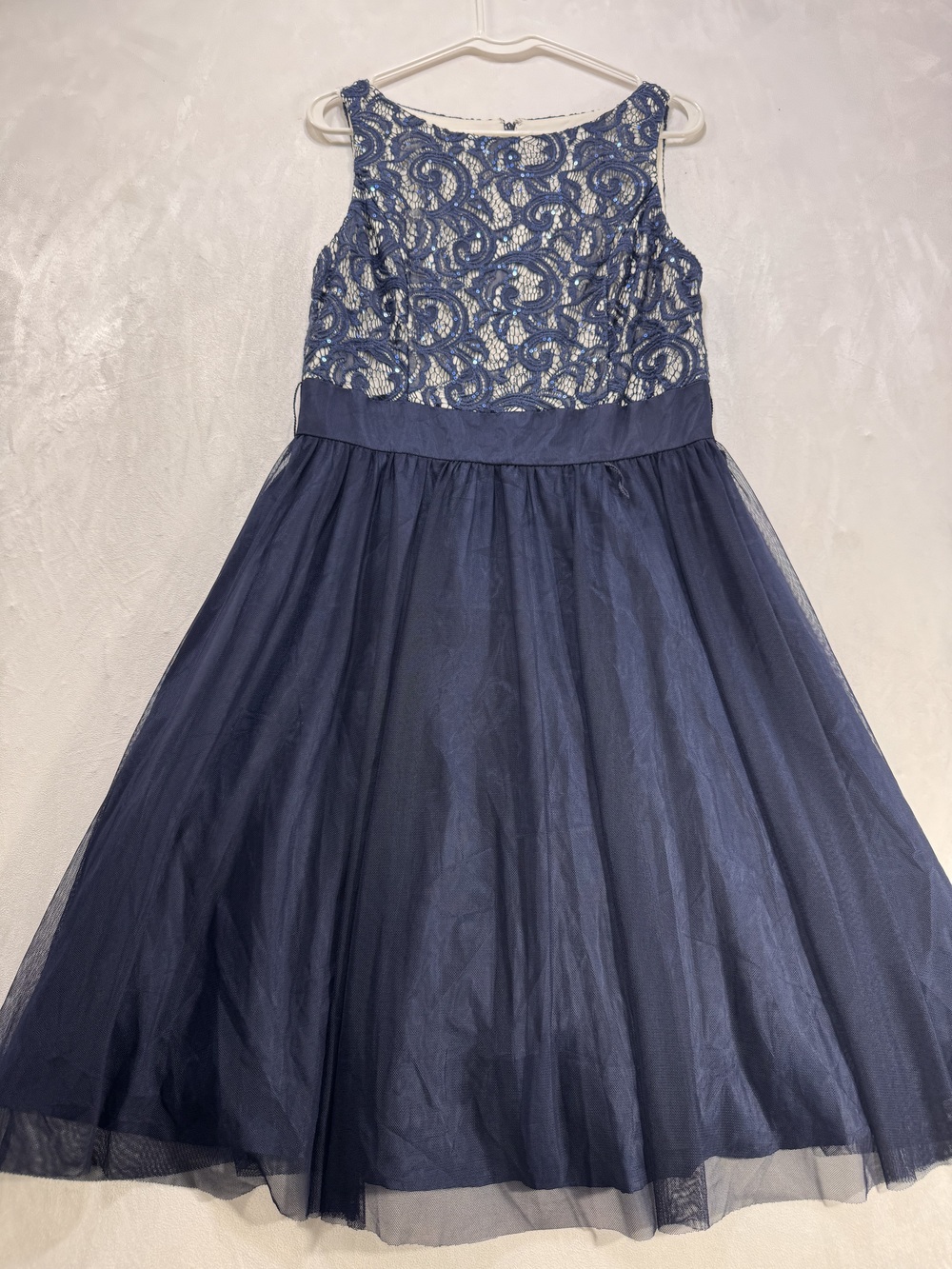 Jessica Howard Navy Lace Sequin Cocktail Dress Sz 10 NWT - Picture 2 of 7